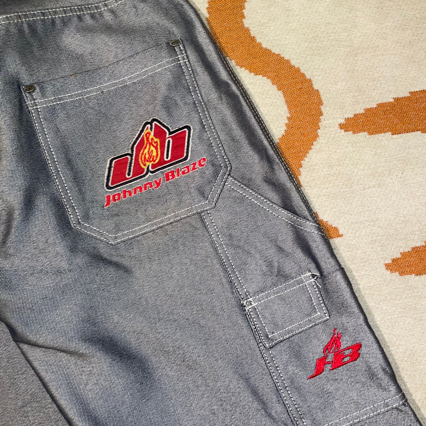 Johnny Blaze 90s Embroidered Baggy Jeans