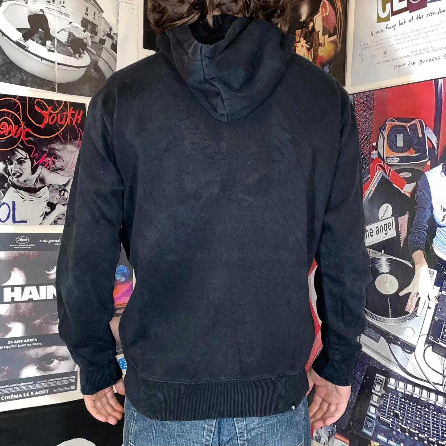 DC 00s Logo Graphic Black Hoodie M