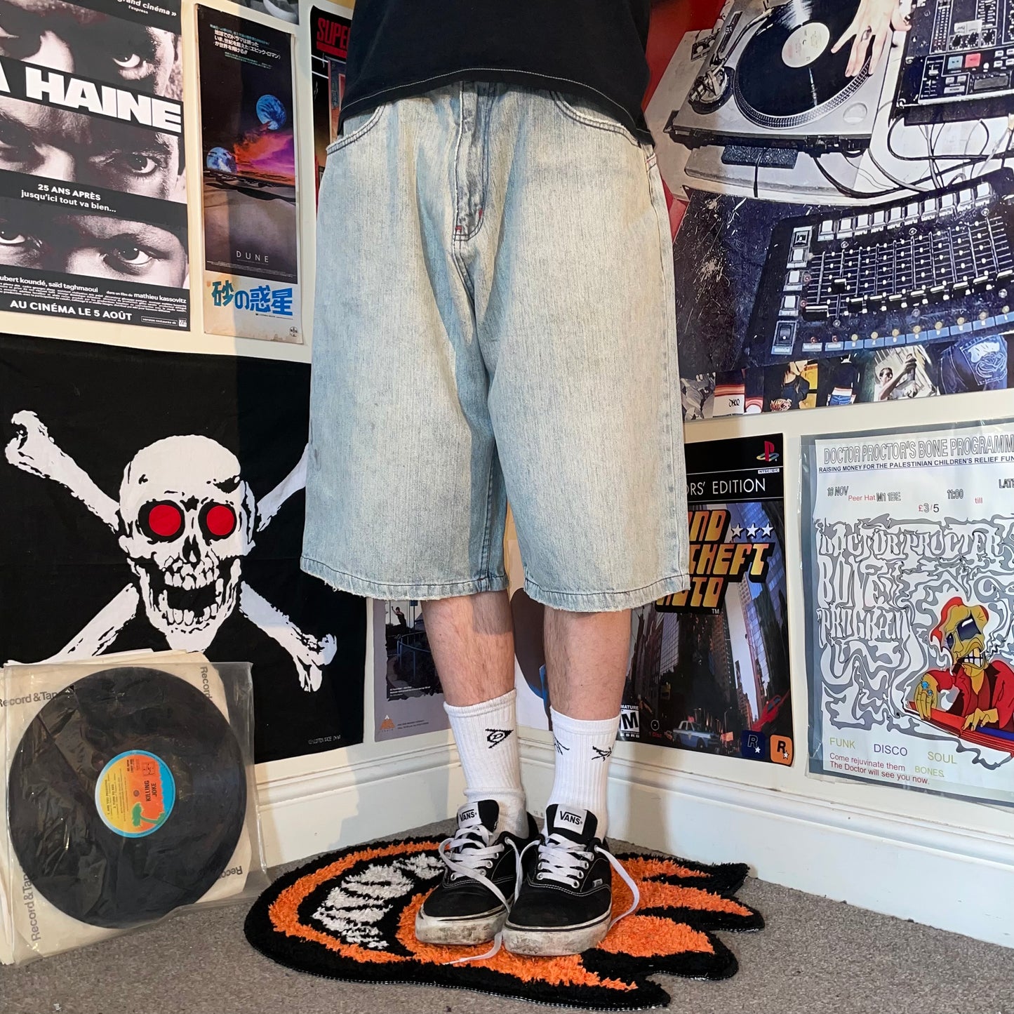 Element 00s Embroidered Baggy Jorts 34x13