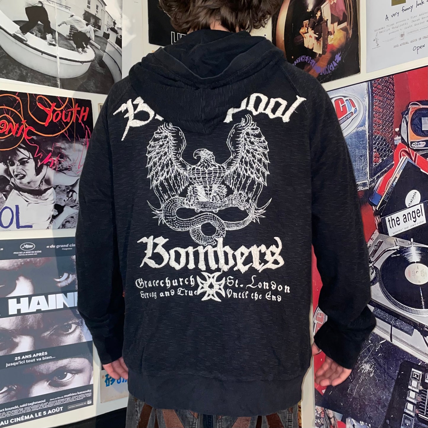 Salvage 00s Bombers Embroidered Zip Hoodie XL