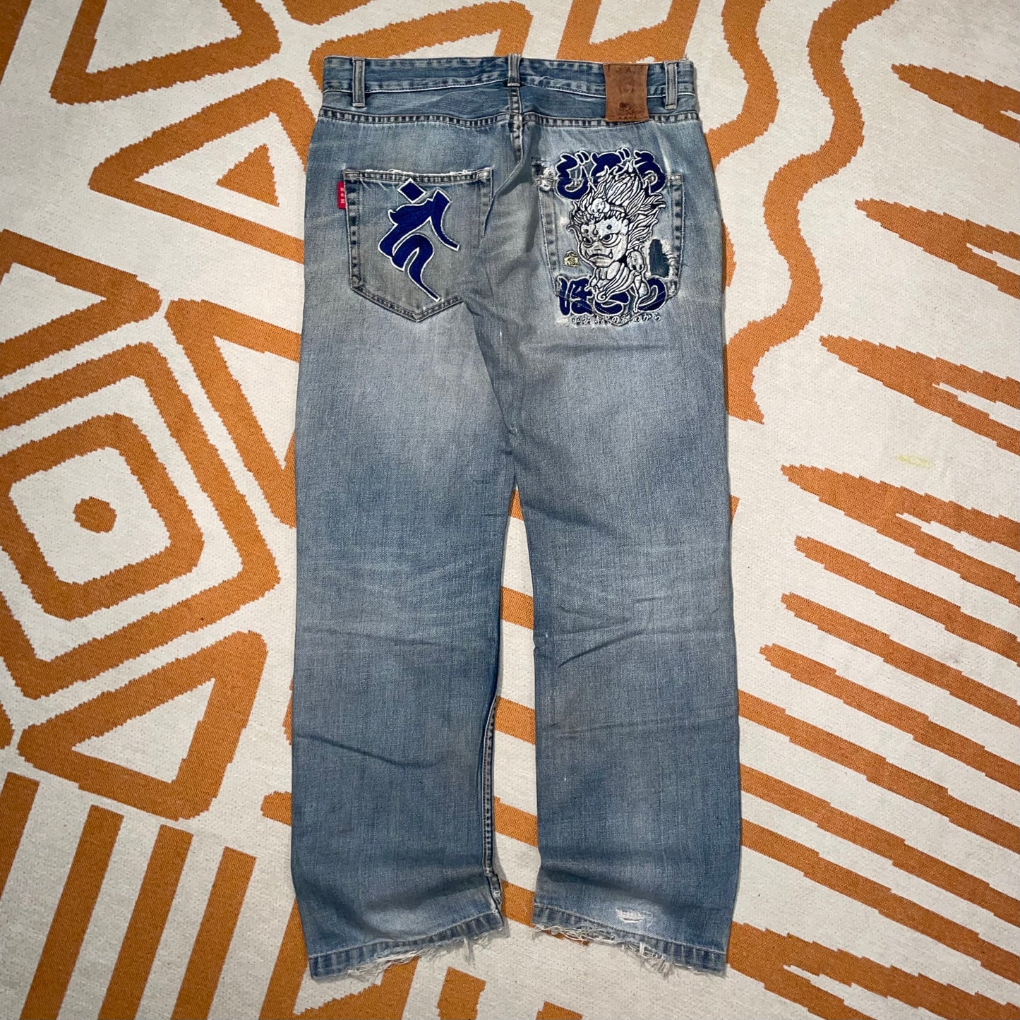 Jizo 00s Japanese Embroidered Jeans 31x31