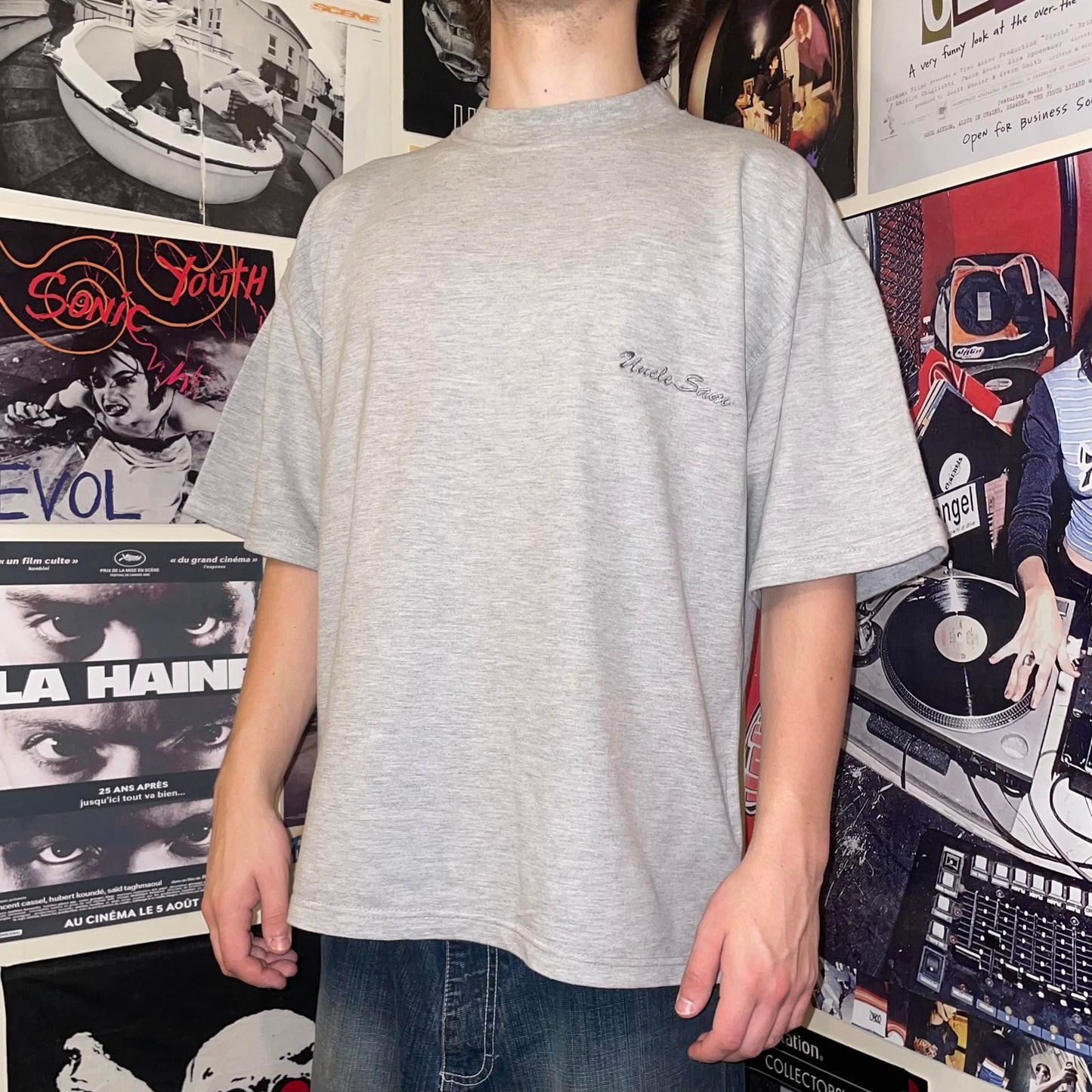 Uncle Sam 90s Embroidered Graphic T-Shirt L