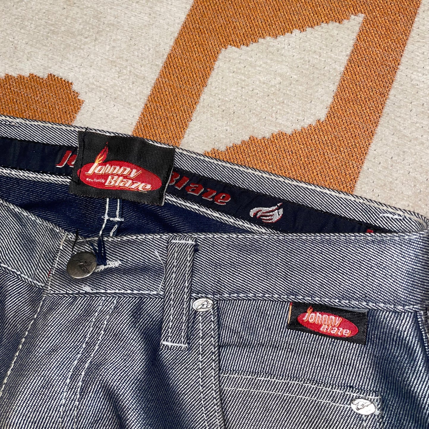 Johnny Blaze 90s Embroidered Baggy Jeans