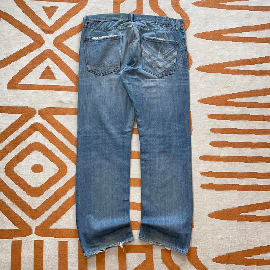Quiksilver 00s Printed Baggy Jeans 34x32