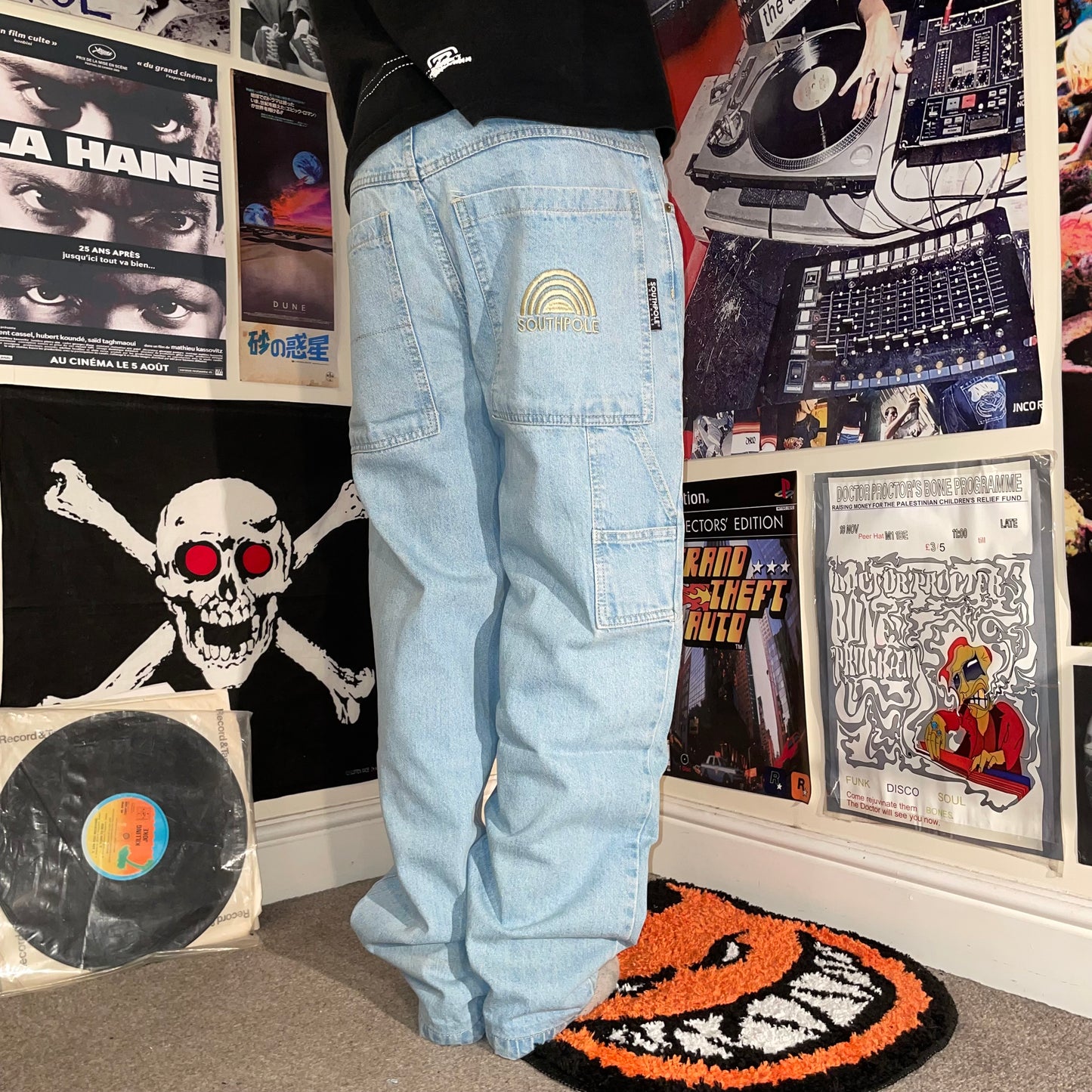 Southpole 00s Embroidered Baggy Jeans 32x32