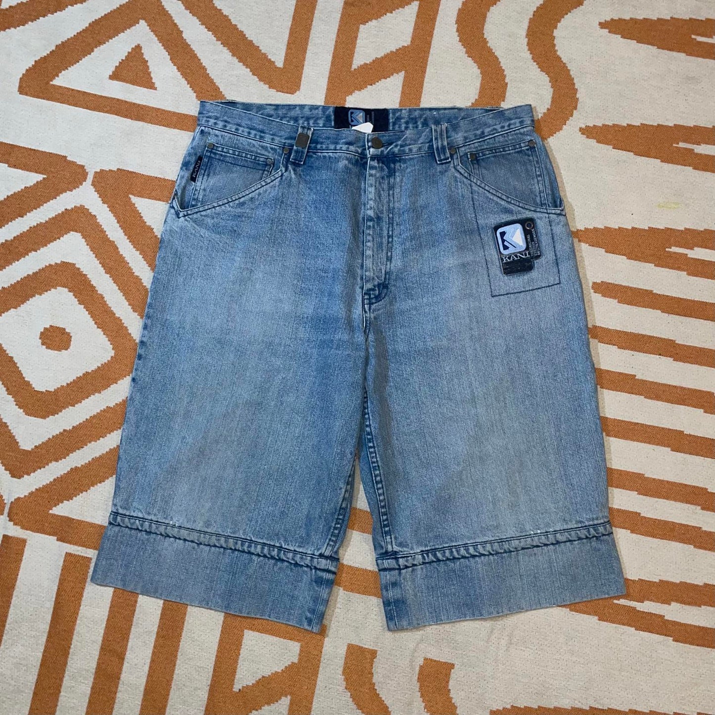 Karl Kani 00s Embroidered Baggy Jorts 38x15