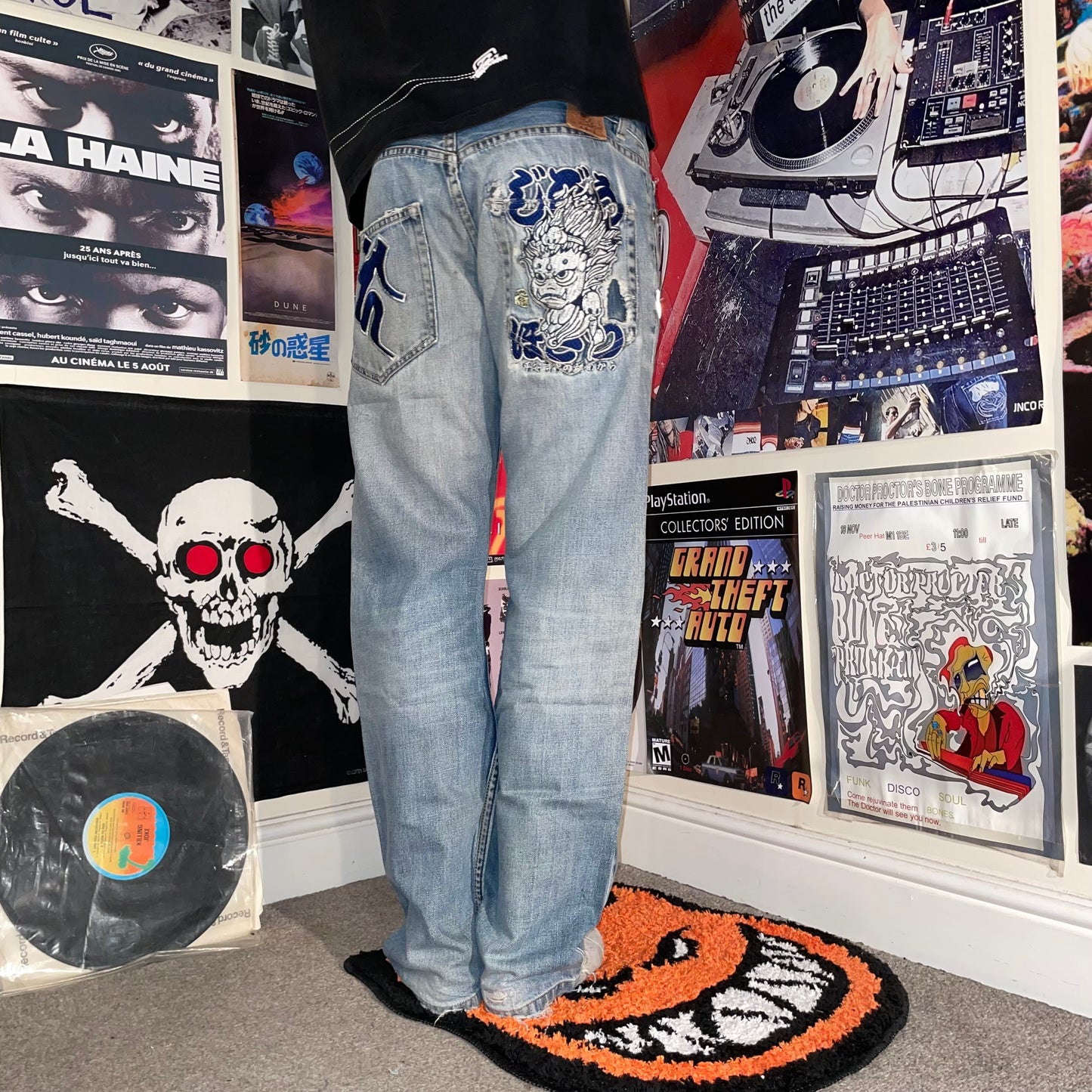 Jizo 00s Japanese Embroidered Jeans 31x31