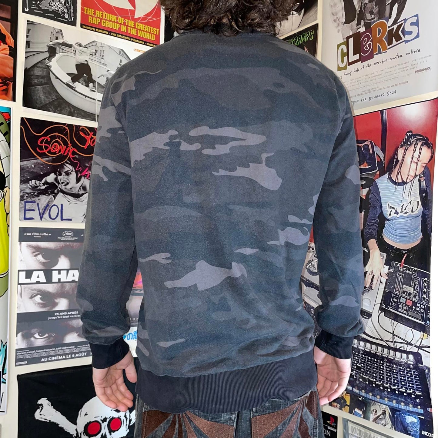 Oakley 00s Camo Print Sweatshirt L