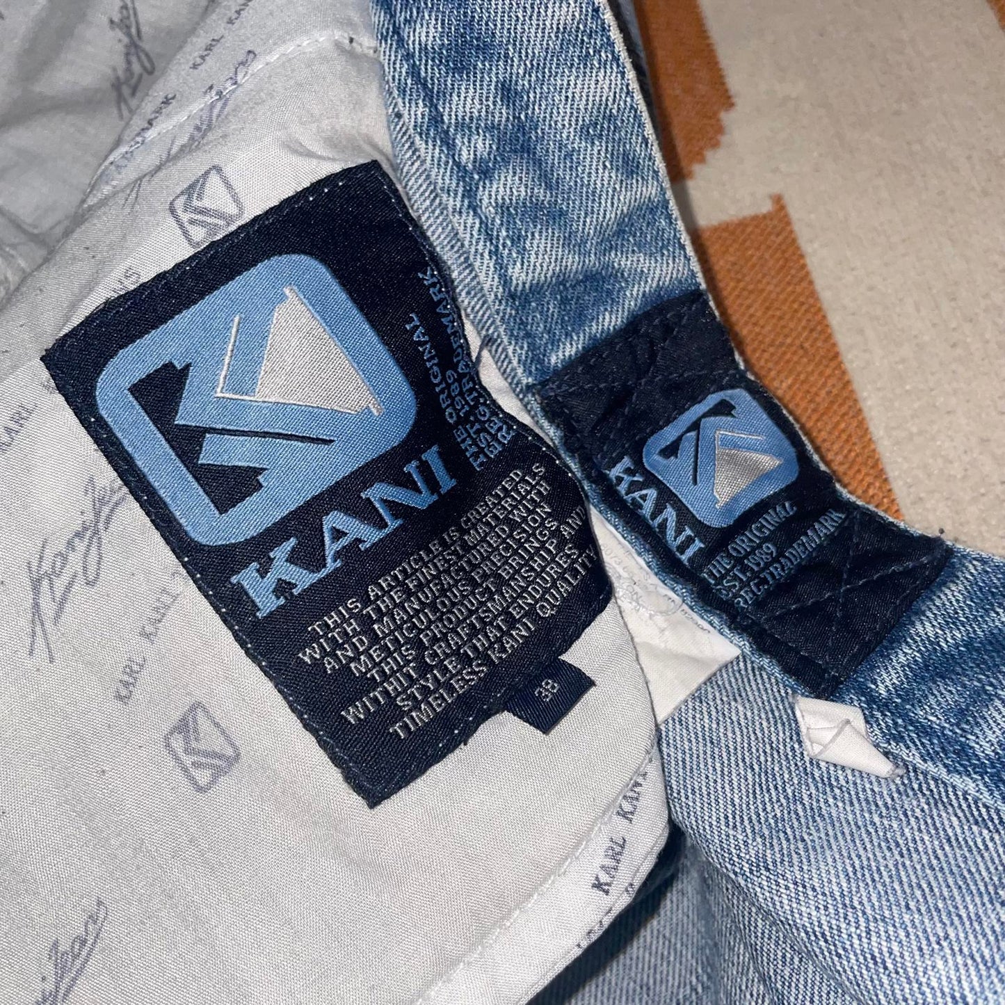 Karl Kani 00s Embroidered Baggy Jorts 38x15