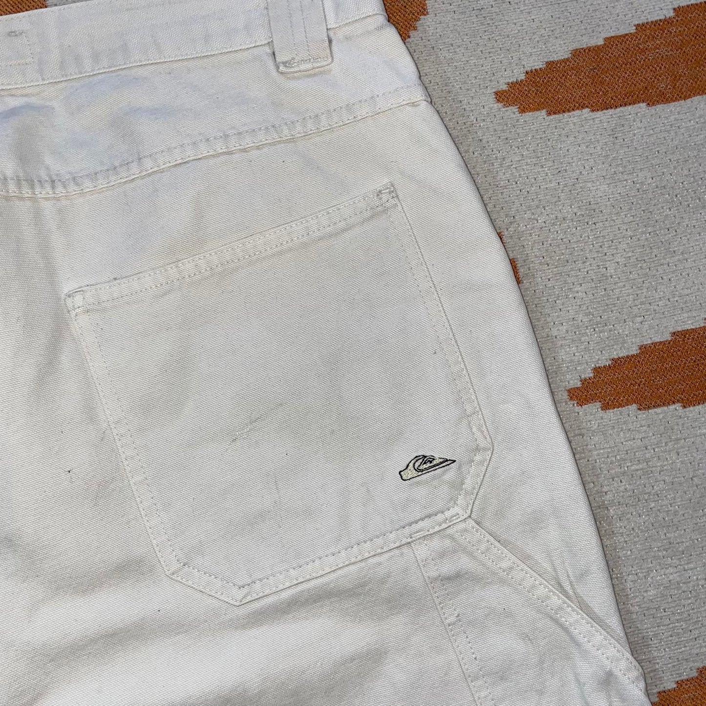 Quiksilver 00s Cream Embroidered Pants 36x30