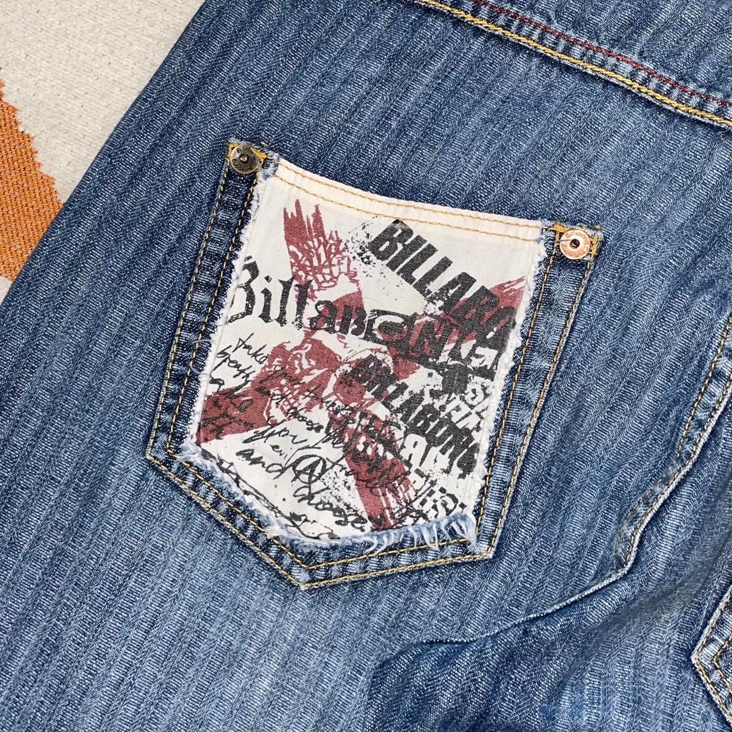 Billabong 00s Printed Pocket Jeans 34x32