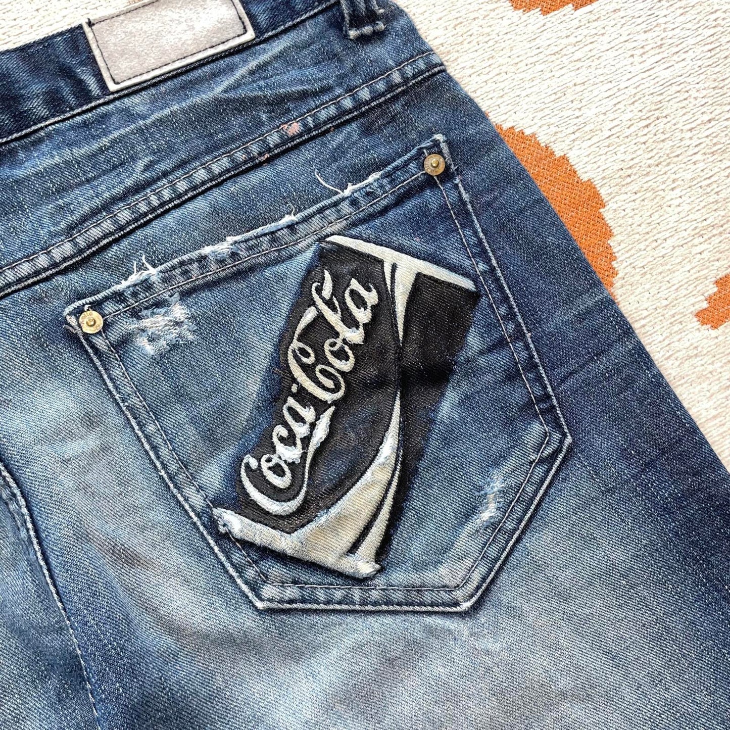 Kello 90s Coca Cola Print Jeans 34x30