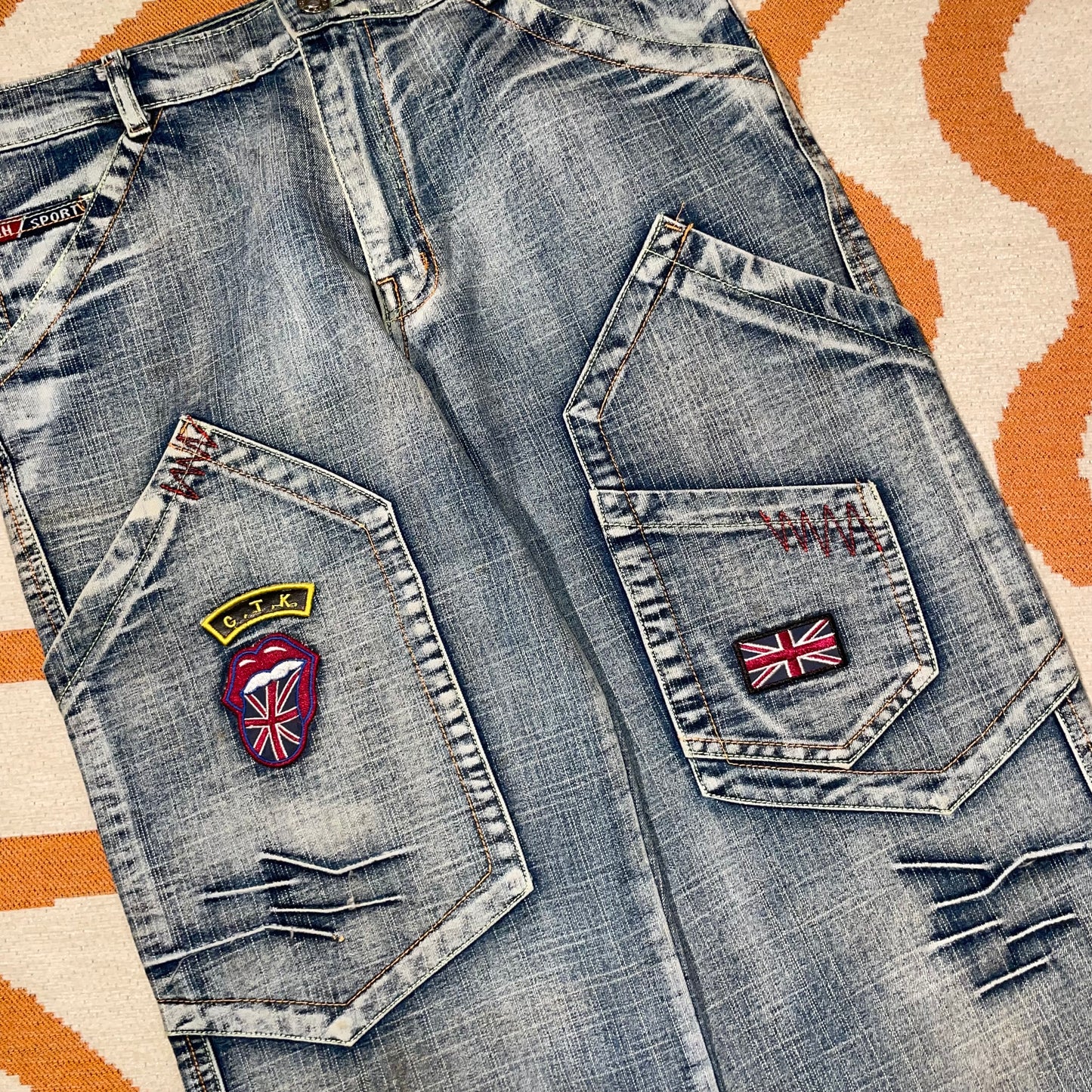 Gems Baby 00s Embroidered Cargo Jeans 30x30