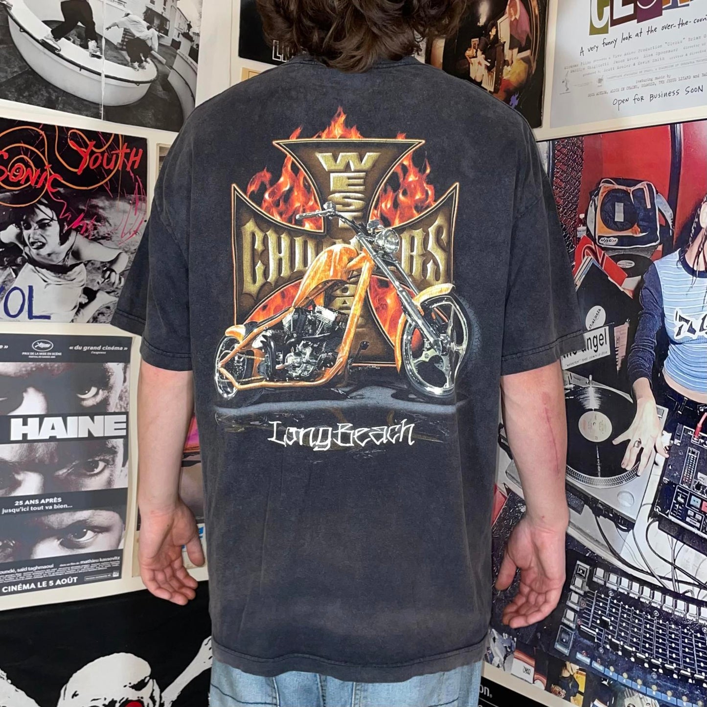 West County Choppers 90s Long Beach Biker Graphic T-Shirt XL