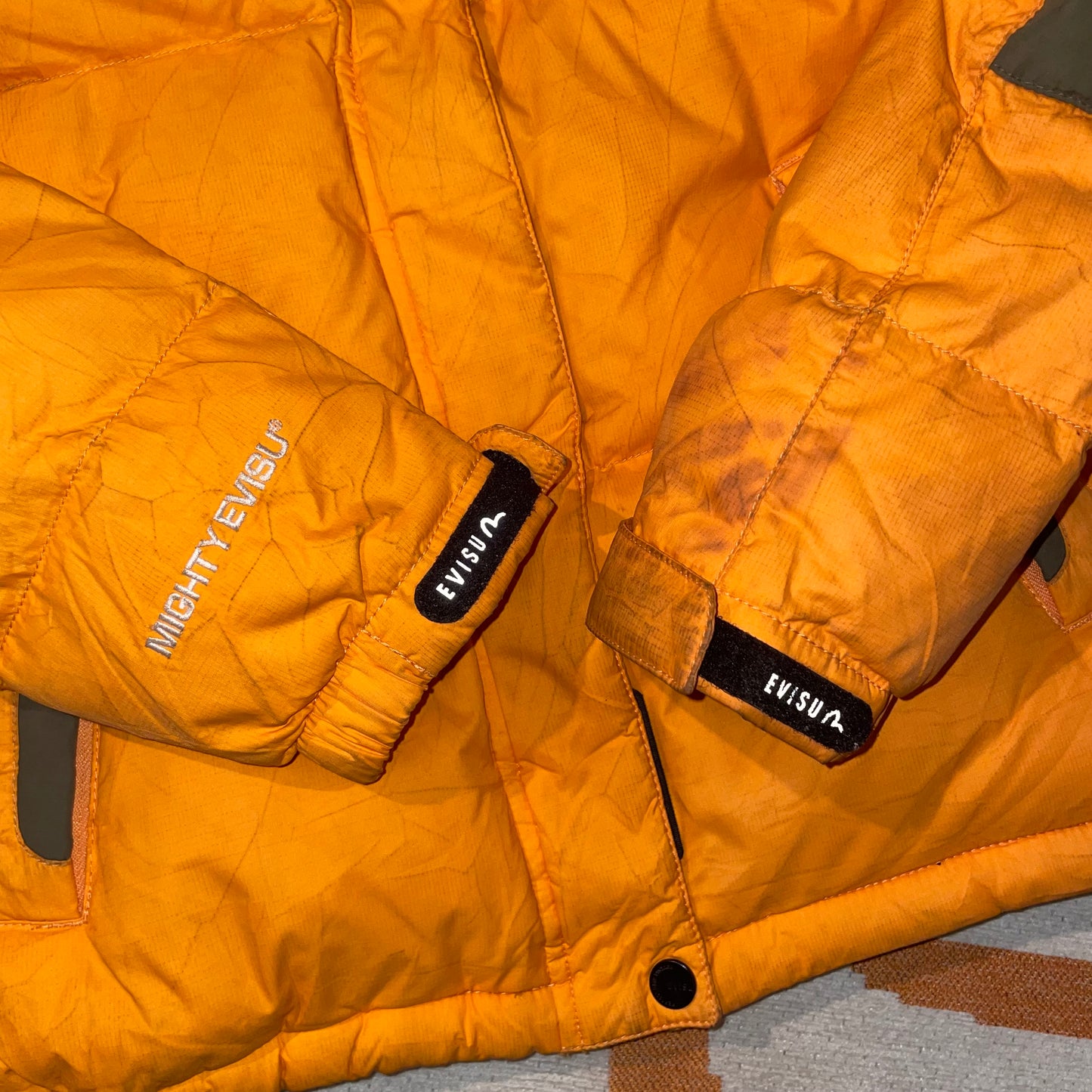 Evisu Panelled Puffer Coat S