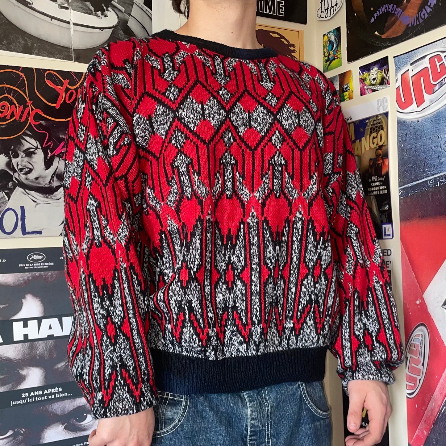 Gabrielle 90s Patterned Knit Jumper