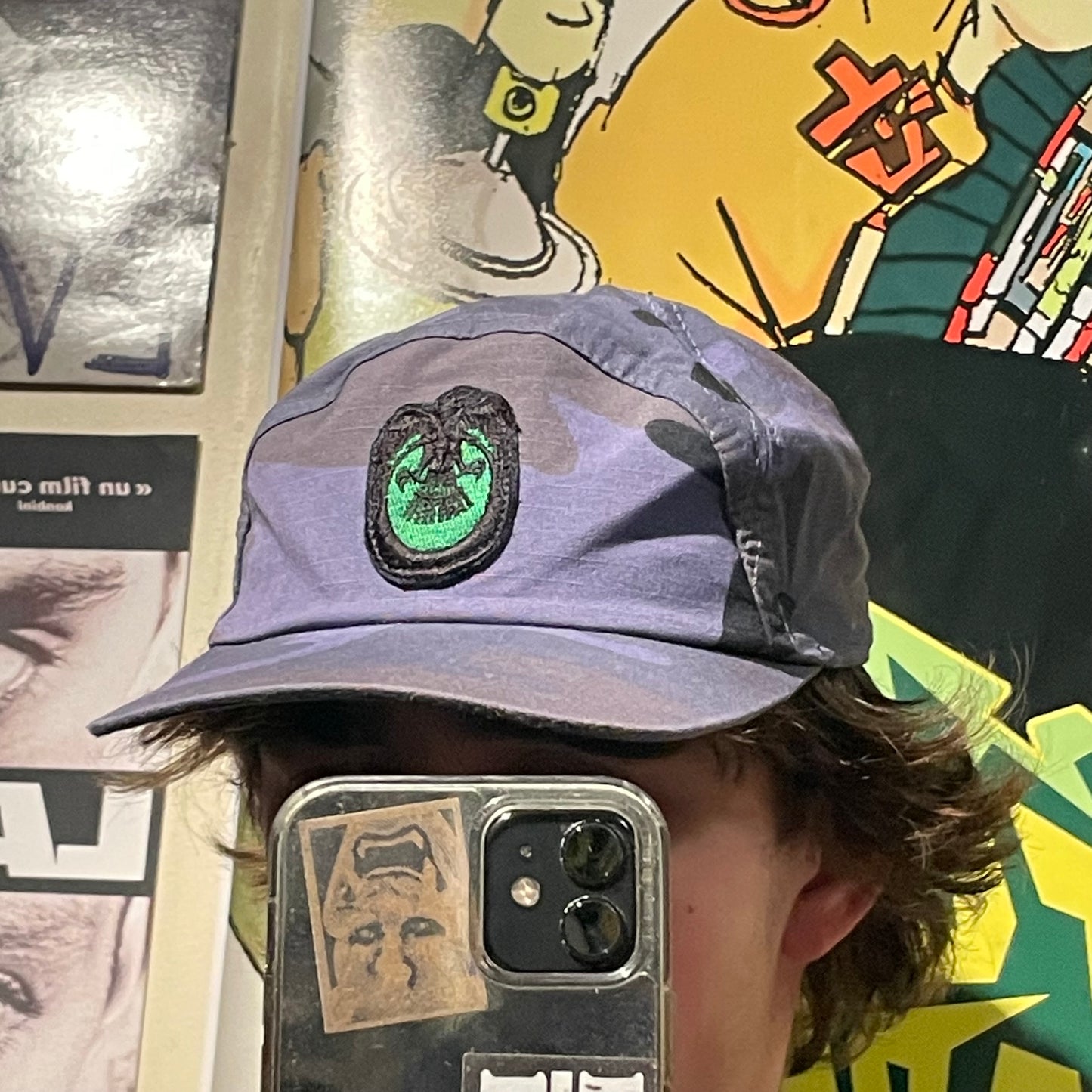 Vintage 00s Camouflage Blue Cap