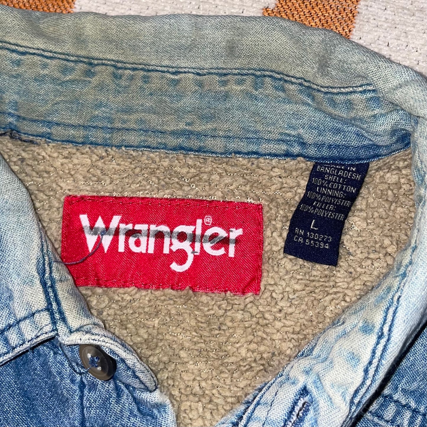 Wrangler 90s Denim Fleece Jacket L