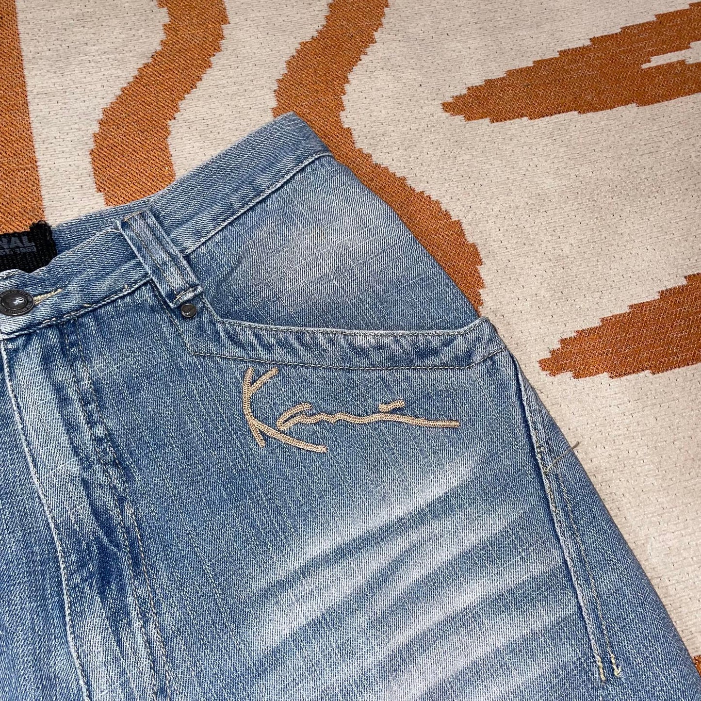 Karl Kani 00s Embroidered Baggy Jeans 30x32