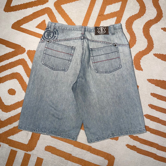 Element 00s Embroidered Baggy Jorts 34x13