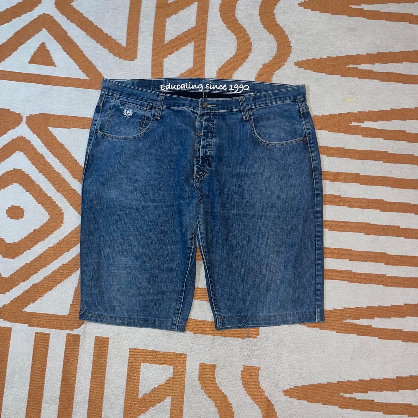 Phat Farm 00s Baggy Embroidered Jorts 44x13