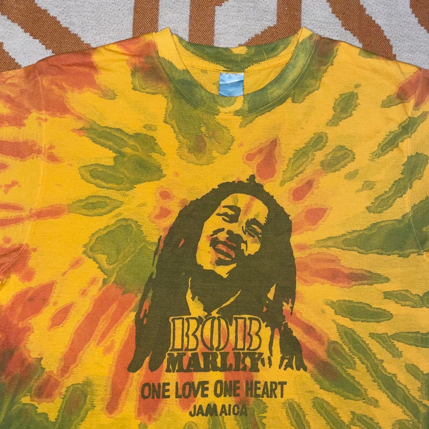 Bob Marley 90s Tie Dye Graphic T-Shirt L