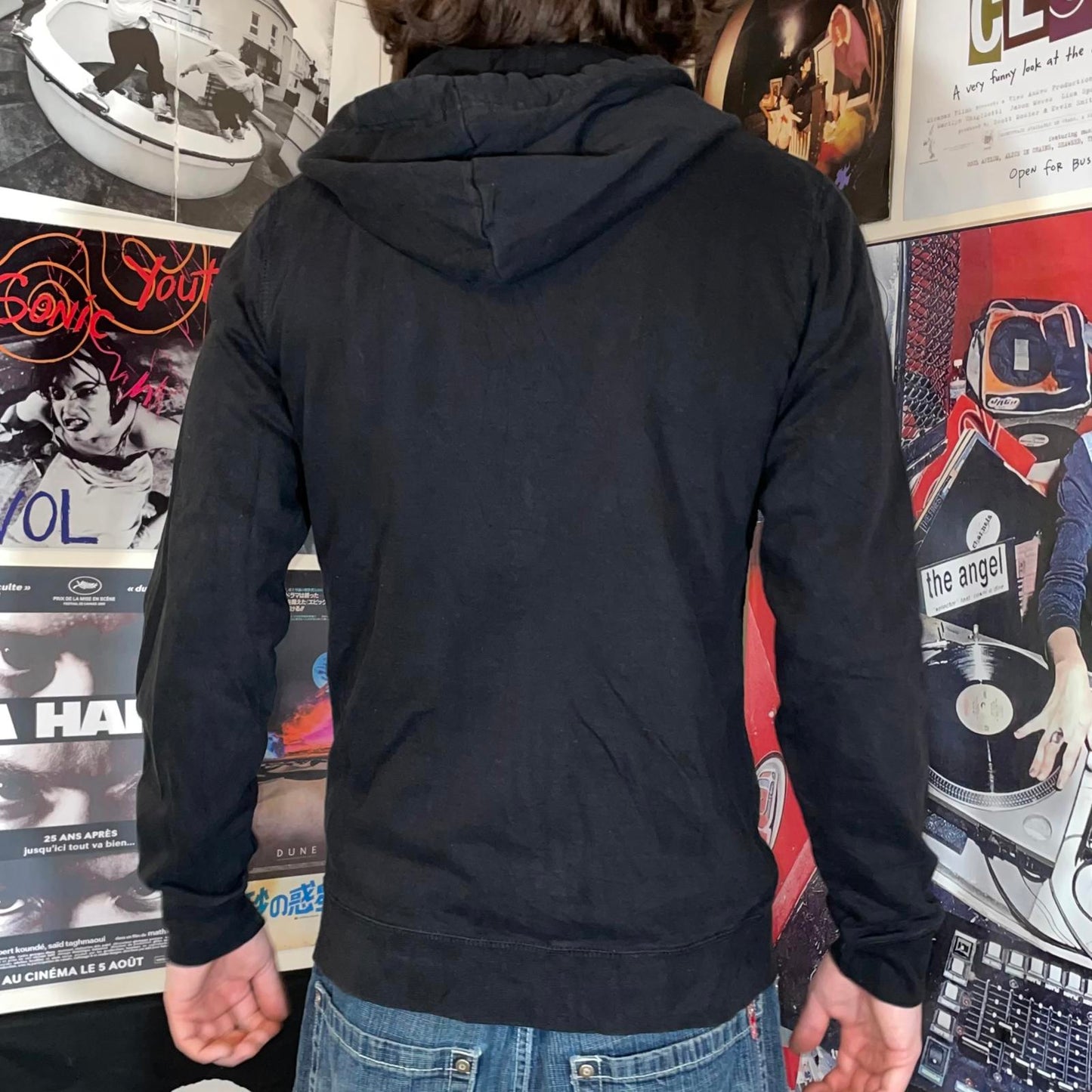 Ecko Unltd. 00s Embroidered Zip Black Hoodie L