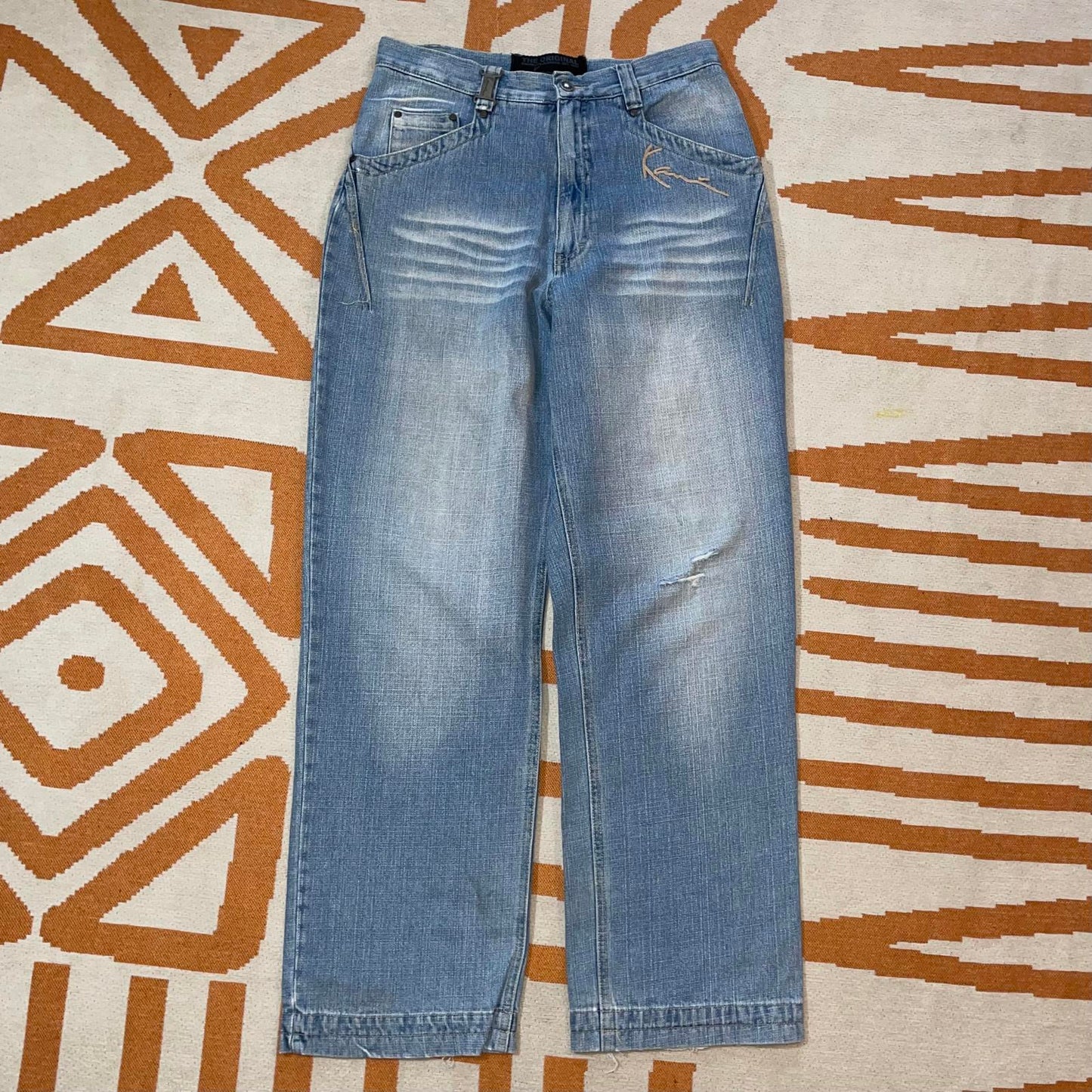 Karl Kani 00s Embroidered Baggy Jeans 30x32