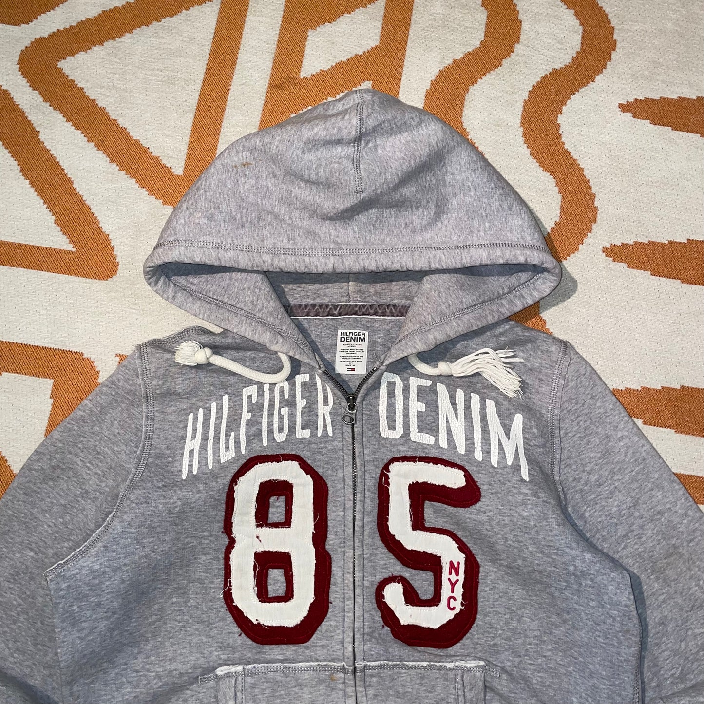 Hilfiger Denim 00s Embroidered Hoodie M