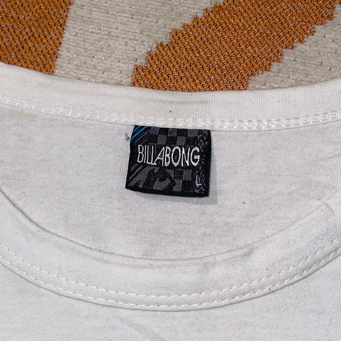 Billabong Surf 00s Printed White T-Shirt L