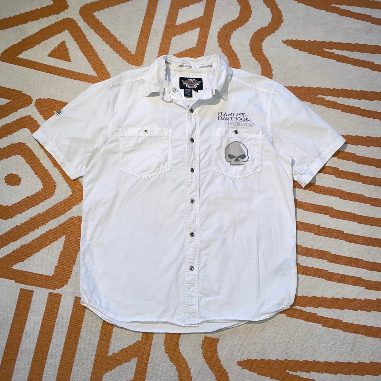 Harley Davidson 00s ‘Skull’ Shirt L