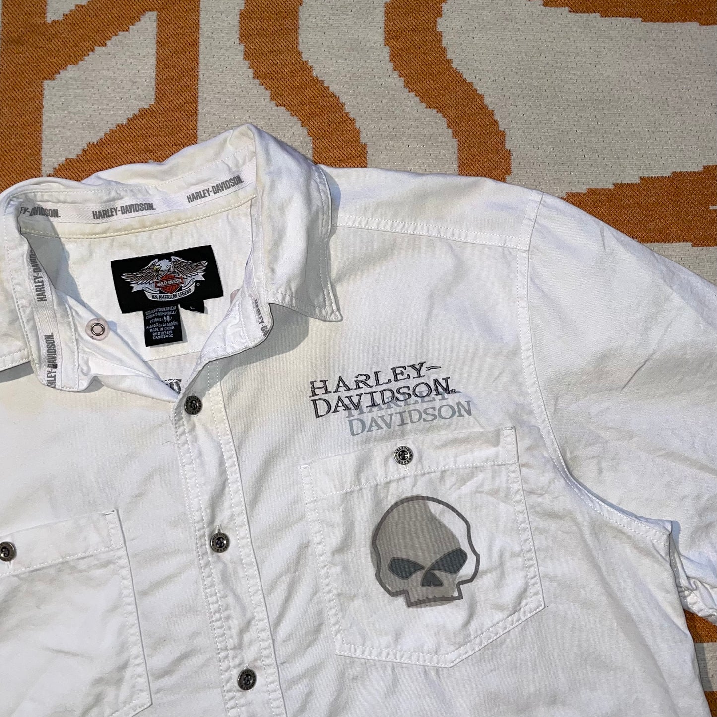 Harley Davidson 00s ‘Skull’ Shirt L