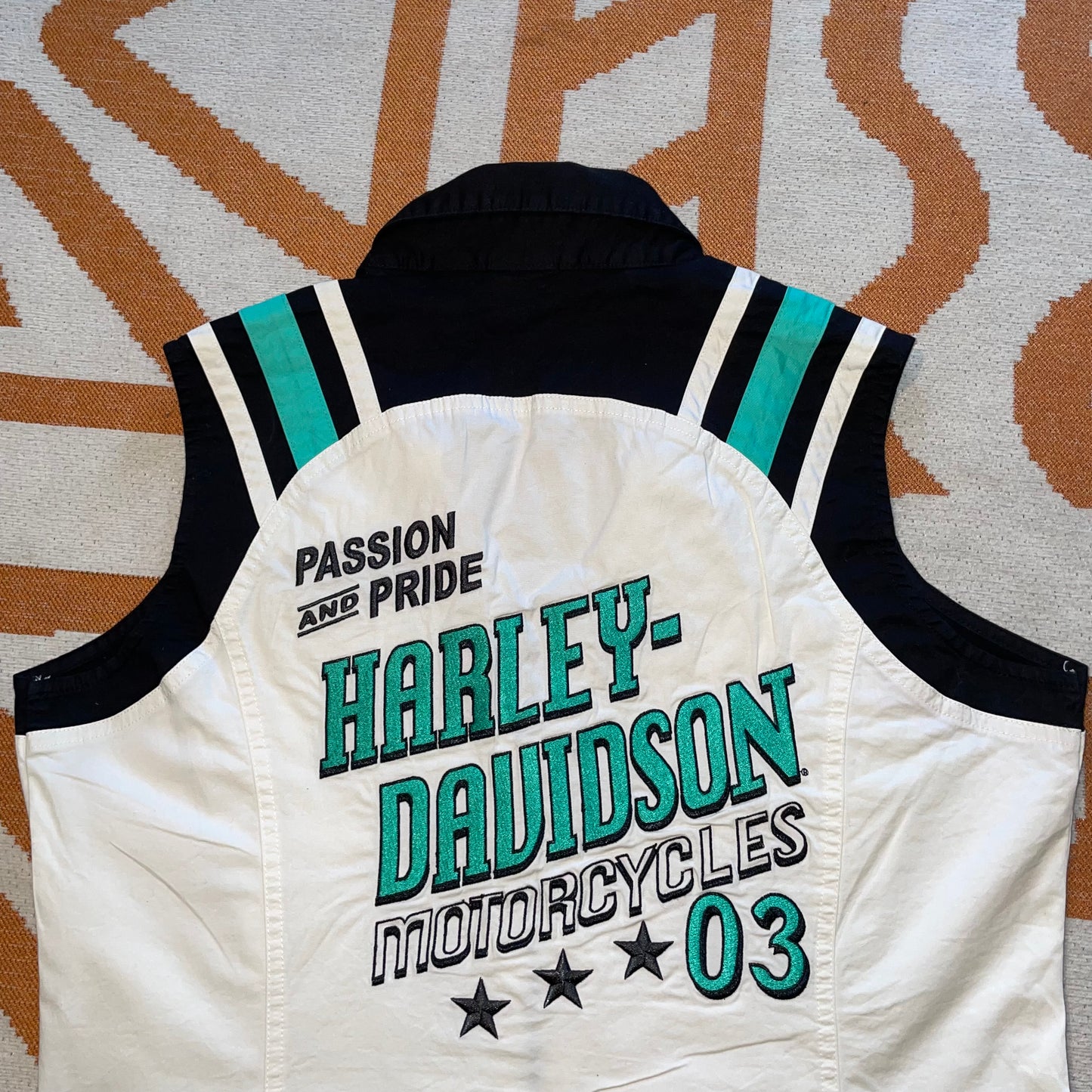 Harley Davidson 00s Embroidered Gilet L/12