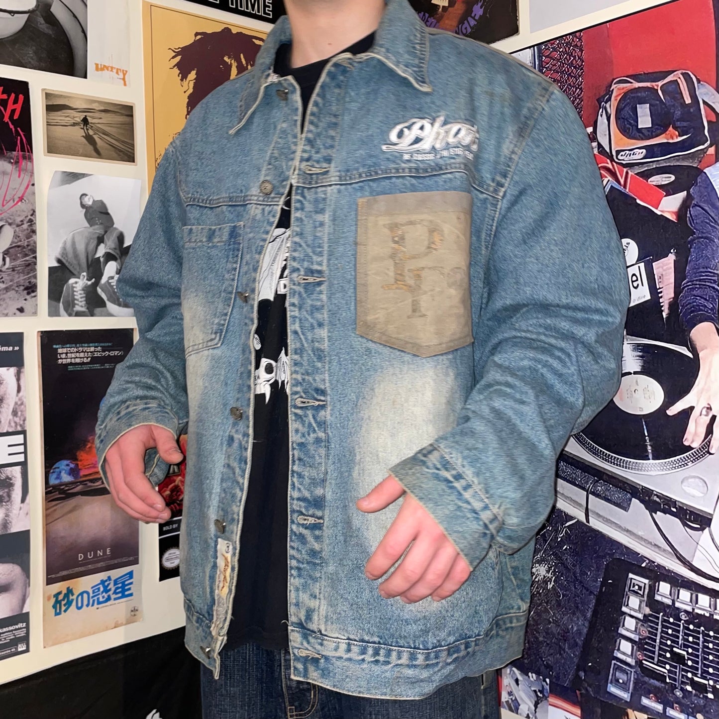 Phat Farm 00s Panelled Denim Jacket XXL