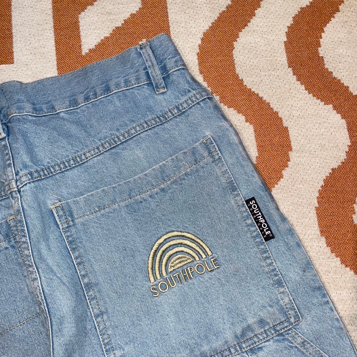 Southpole 00s Embroidered Baggy Jeans 32x32