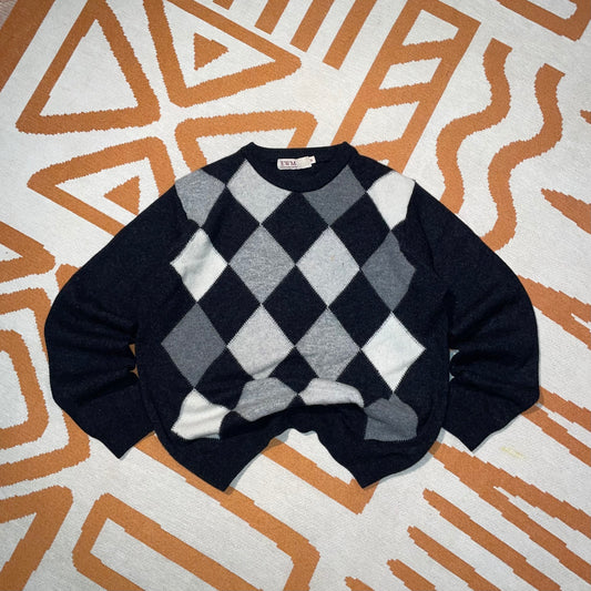 EWM 00s Knit Diamond Jumper S