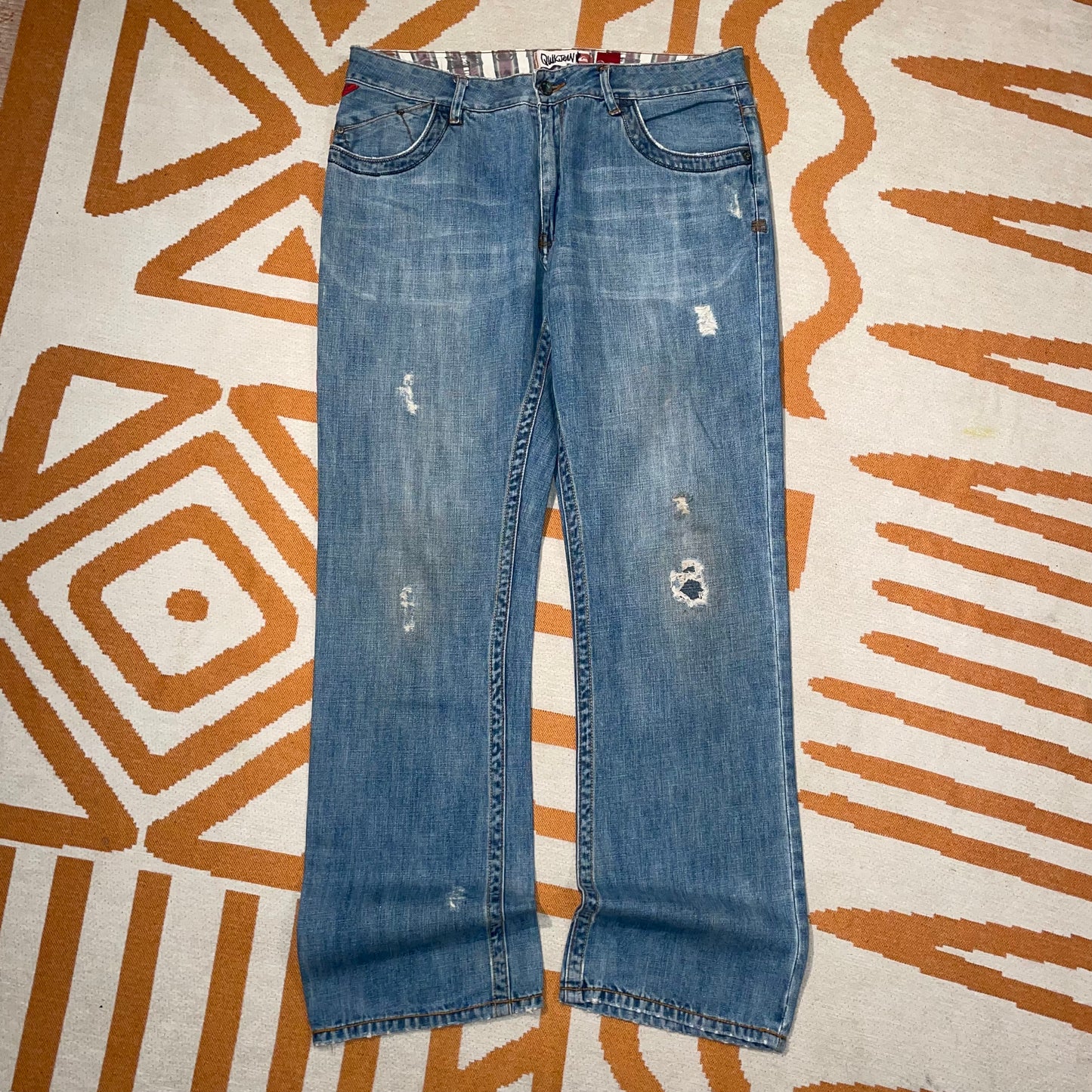 Quiksilver 00s Baggy Blue Jeans 36x34