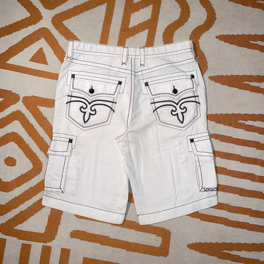 Rock Revival 00s Embroidered Cargo Shorts 38x13