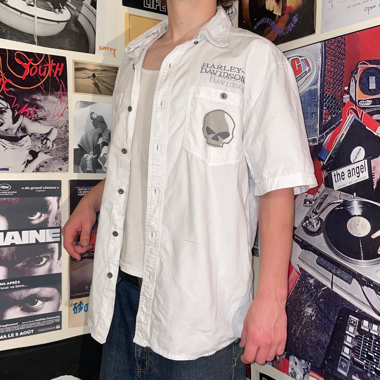 Harley Davidson 00s ‘Skull’ Shirt L