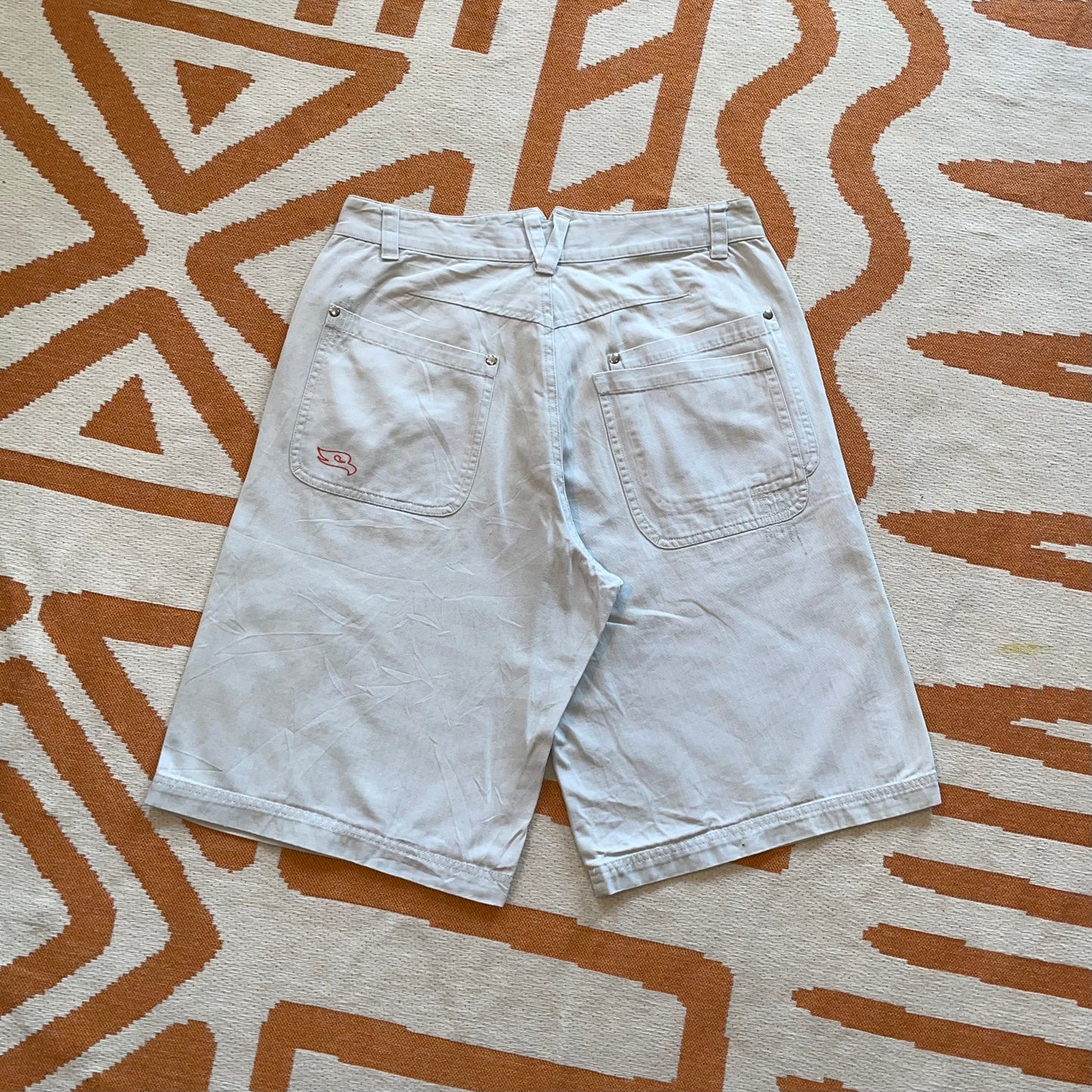 Hawk Skateboards 00s Embroidered Shorts 28x11