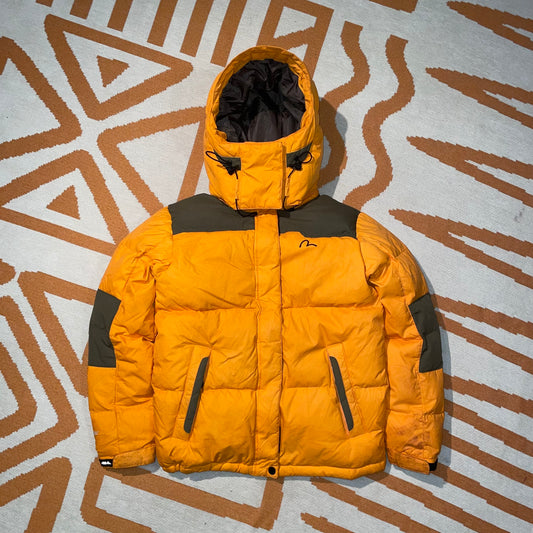 Evisu Panelled Puffer Coat S