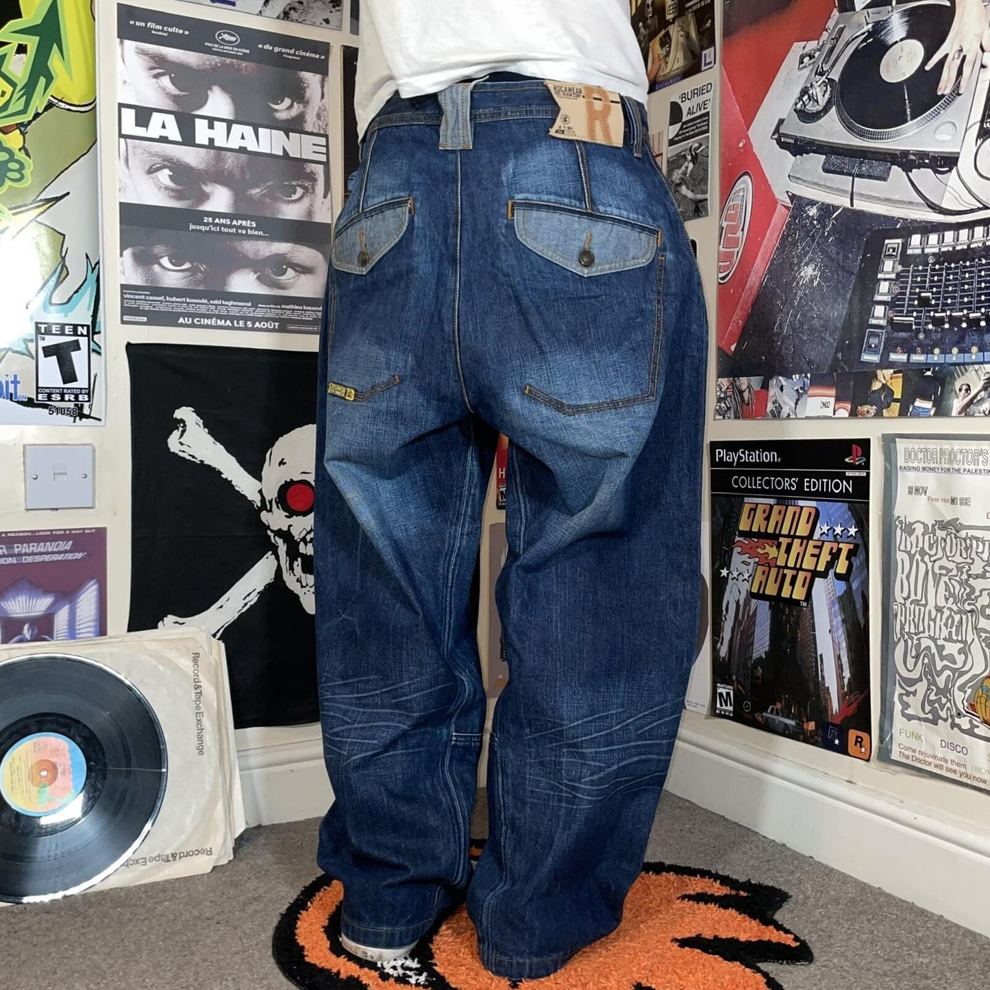 Rocawear 00s Baggy Denim Blue Jeans 34x28