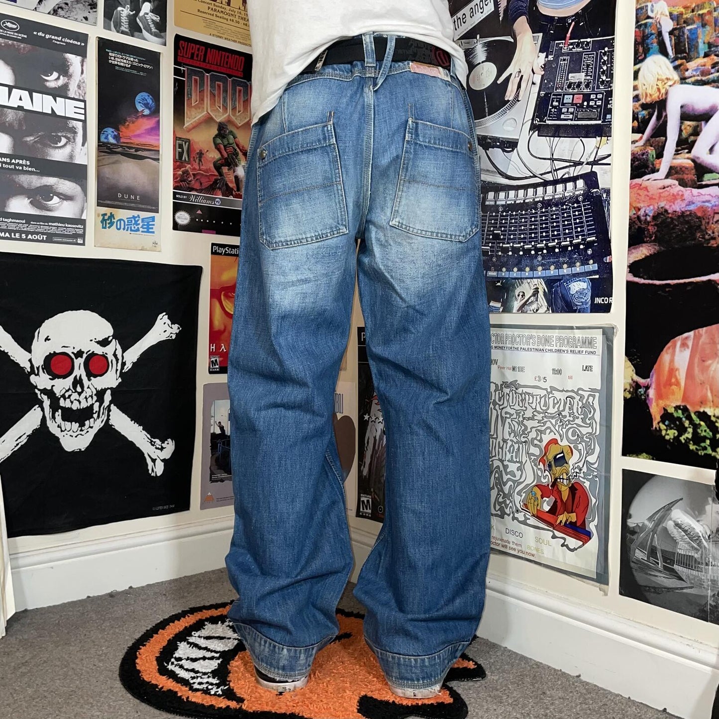 Timberland 00s Baggy Workwear Denim Blue Jeans 36x31