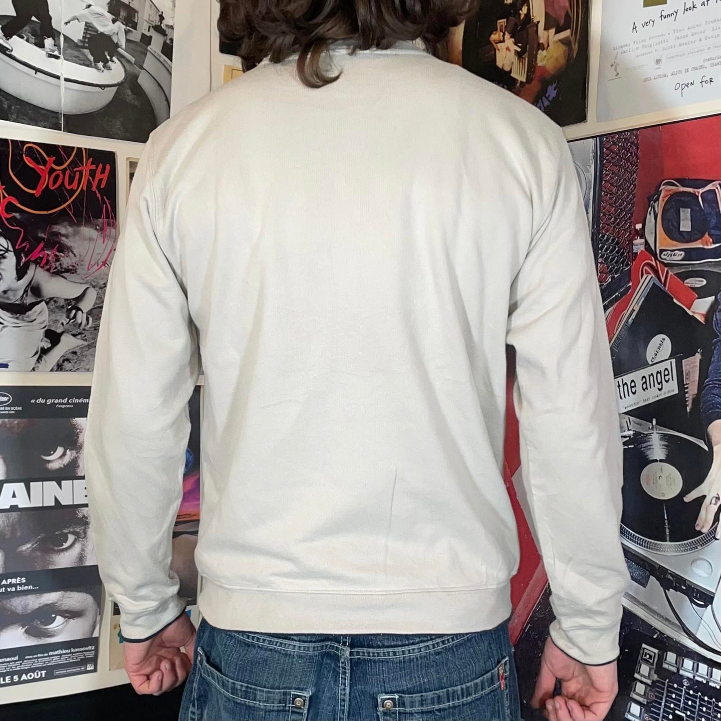 O’Neill 00s Embroidered Surf Cream Sweatshirt S