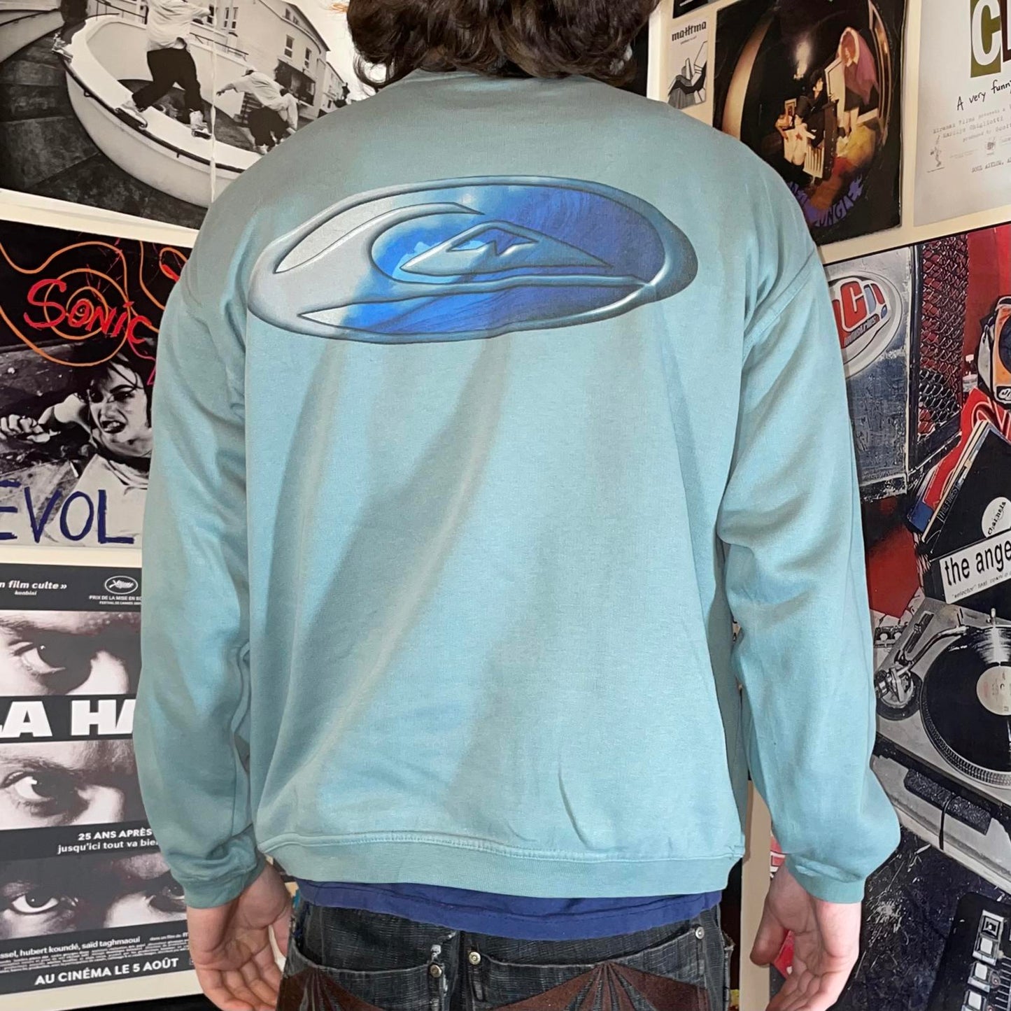 Quiksilver 90s Print Wave Sweatshirt 16/M
