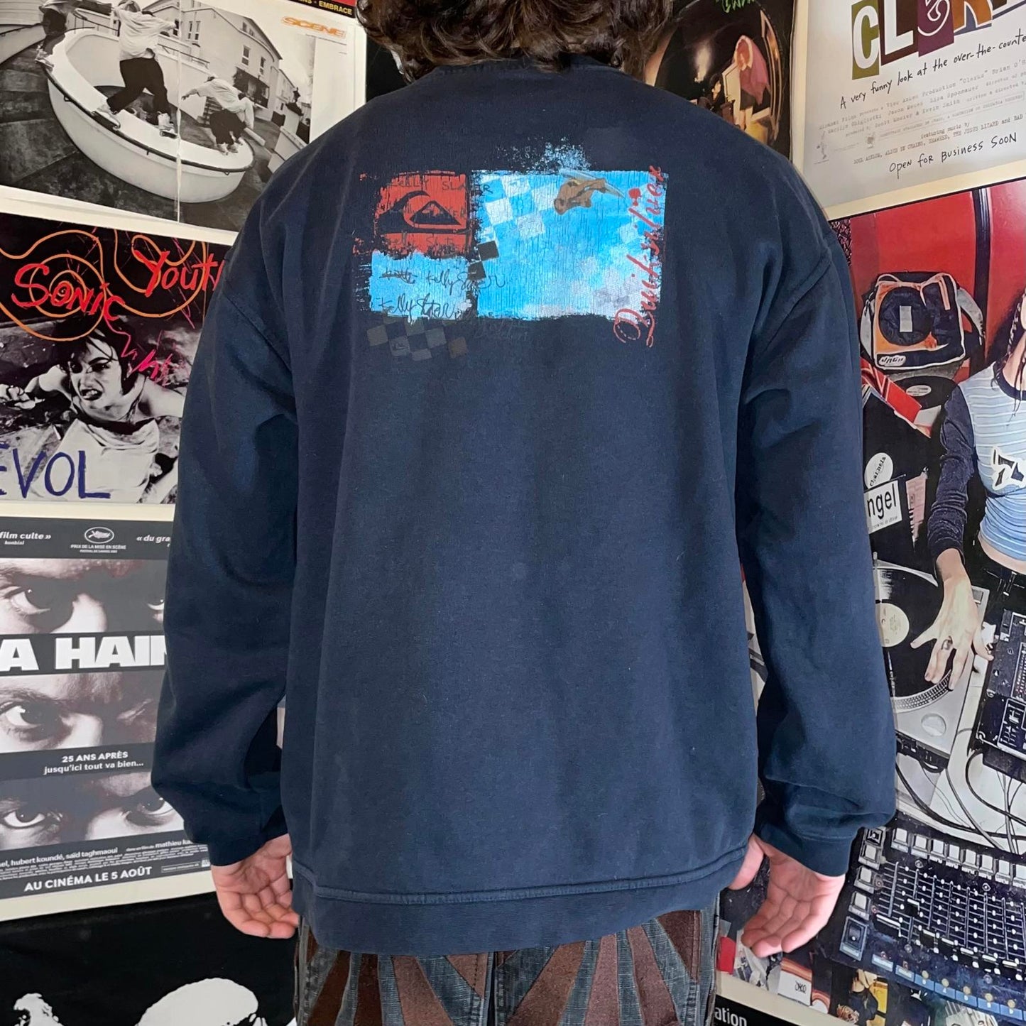 Quiksilver 00s Print Kelly Slater Sweatshirt XL