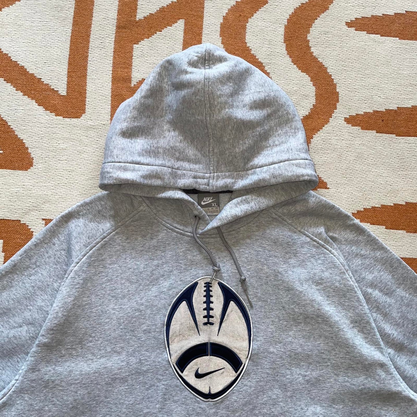 Nike 00s NFL Embroidered Grey Hoodie XL