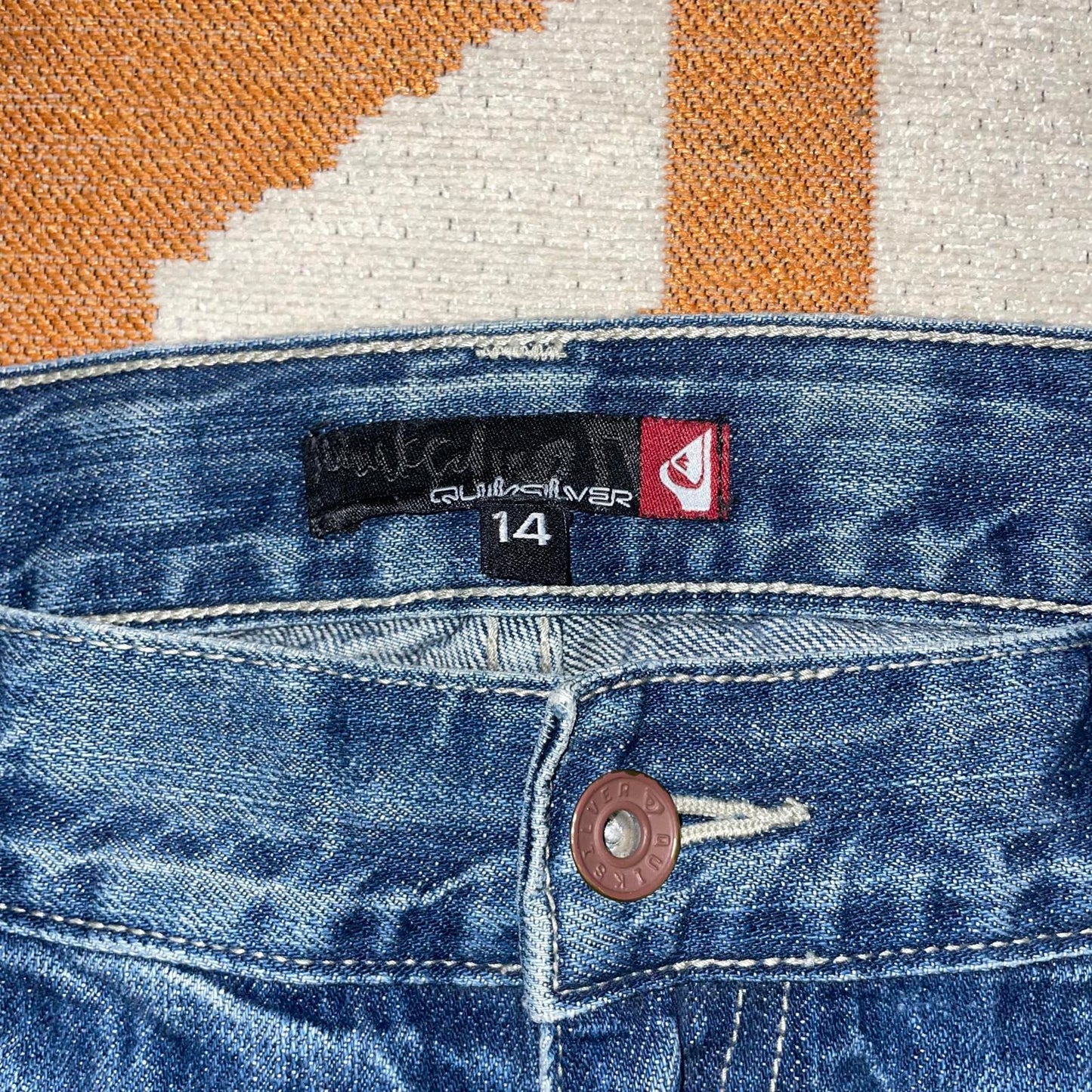Quiksilver 00s Embroidered Loose Jeans 28x28