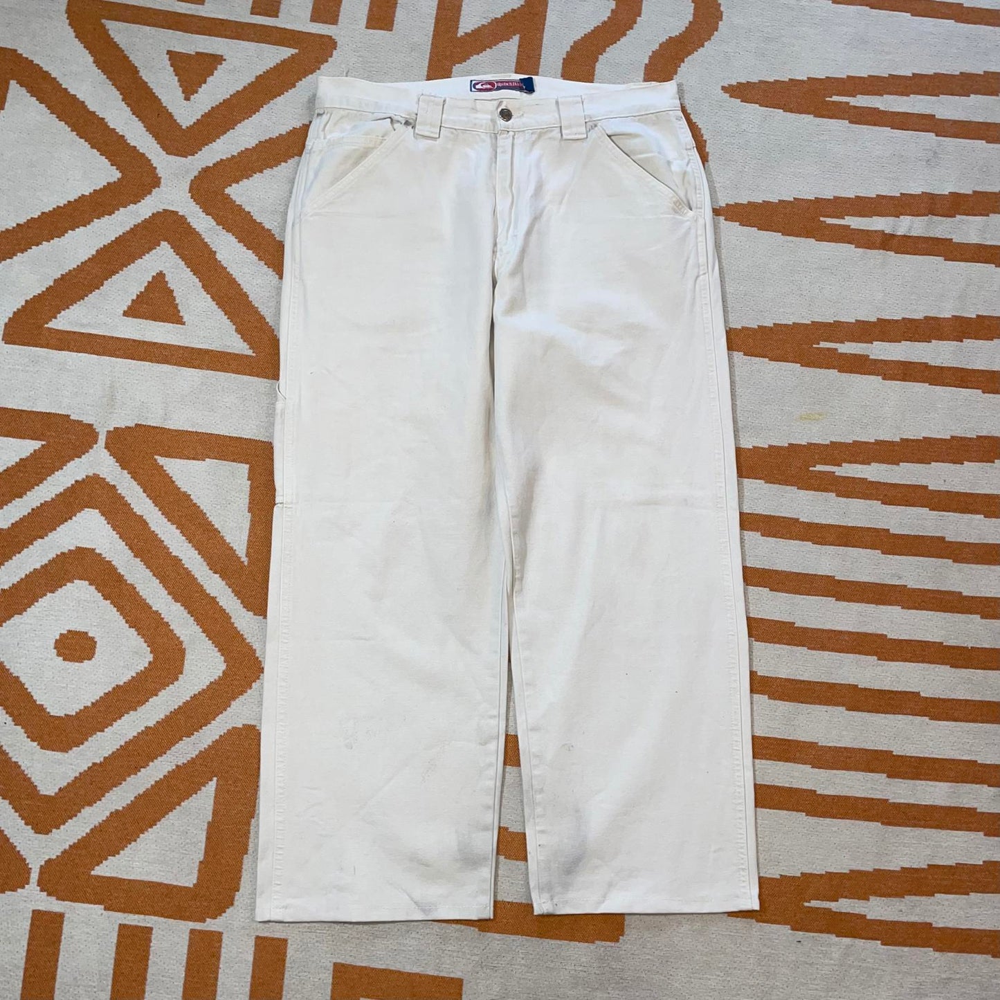 Quiksilver 00s Cream Embroidered Pants 36x30