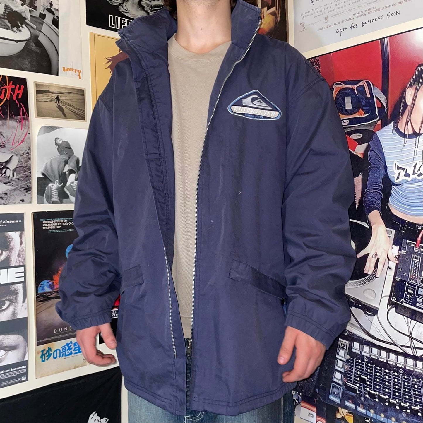 Quiksilver 90s Embroidered Coat XL
